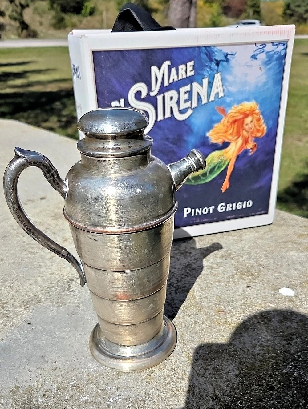 Vintage ART DECO Silver Serving Pitcher/cocktail Strainer